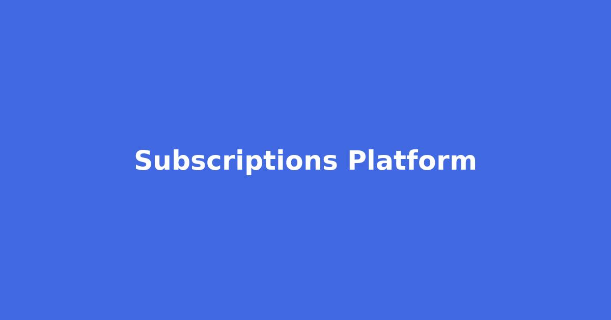 Subscription management platform